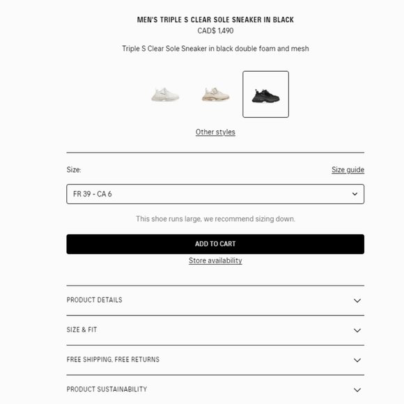 Authentic Balneciaga triple S(copy of receipt) - Picture 2 of 2